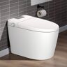 JimsMaison 1-Piece 1.27 GPF Single Flush Elongated Smart Toilet in White