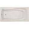 Hydro Systems Charlotte 72 in. Acrylic Rectangular Drop-in Non-Whirlpool Bathtub in White