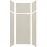 Transolid Expressions 36 in. x 36 in. x 96 in. 4-Piece Easy Up Adhesive Alcove Shower Wall Surround in Cameo