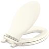 KOHLER Transitions Quiet-Close Elongated Closed - Front Toilet Seat in. Biscuit