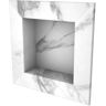 FlexStone 17 in. x 17 in. Square Recessed Shampoo Caddy in Calacatta White