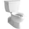 KOHLER Barrington 4 in. Rough-In 2-piece 1.6 GPF Single Flush Elongated Toilet in White