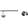 Italia Venezia Toilet Paper Holder and Robe Hook Set in Chrome