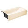 Bootz Industries BootzCast 60 in. x 30 in. Soaking Alcove Bathtub with Left Drain in Bone