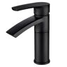 Eisen Home Ariana Single-Handle Single-Hole Bathroom Faucet with Swivel Spout in Matte Black