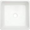 Boyel Living 15 in. x 15 in. Square Above Counter Ceramic Bathroom Vessel Sink White