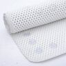 RAY STAR 17 in. W. x 36 in. White PVC Foam Bathtub Mat Non-Slip Shower and Bathmats with Drain Holes, Suction Cups