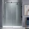 WOODBRIDGE Blofield 56 in. to 60 in. x 76 in. Frameless Sliding Shower Door with Shatter Retention Glass in Chrome