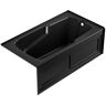 JACUZZI Cetra 60 in. x 32 in. Soaking Bathtub with Right Drain in Black