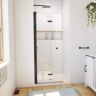 DreamLine Aqua-Q Fold 36 in. L x 36 in. W x 74-3/4 in. H Alcove Shower Kit with Bi-Fold Frameless Shower Door and Shower Pan