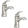 MOEN Hensley Single Handle Single Hole Bathroom Faucet in Spot Resist Brushed Nickel (2-Pack)