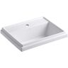 KOHLER Tresham Drop-In Vitreous China Bathroom Sink in White with Overflow Drain