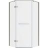 American Standard Ovation Curve 38 in. W x 72 in. H Neo Angle Fixed Semi-Frameless Corner Shower Enclosure in Brushed Nickel