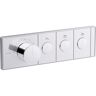 KOHLER Anthem 3-Outlet Thermostatic Valve Control Panel with Recessed Push-Buttons in Polished Chrome
