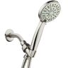 AquaDance Antimicrobial 6-Spray Patterns 4 in. Single Wall Mount Handheld Showerhead in Brushed Nickel Finish High Pressure