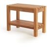 ARB Teak and Specialties Coach 23.5 in. W x 12.25 in. D x 17.75 in. H Flat Shower Seat with Removable Bottom Shelf in Natural Teak