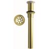 Westbrass Bathroom Sink Drain Assembly with Rapid Draining Crowned Grid without Overflow Holes - Exposed, Polished Brass