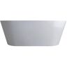 Vanity Art Alsace 65 in. Solid Surface Resin Stone Flatbottom Freestanding Bathtub in Glossy White