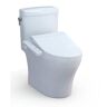 TOTO Aquia IV Cube 2-Piece 1.28 GPF Dual Flush Elongated ADA Comfort Height Toilet in Cotton White, C2 Washlet Seat Included