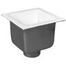 Zurn 8 in. x 8 in. Acid Resisting Enamel Coated Floor Sink with 2 in. No-Hub Connection and 6 in. Sump Depth