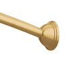 MOEN 54 in. - 72 in. Adjustable Length Curved Shower Rod in Brushed Gold