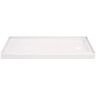 Delta Classic 500 60 in. L x 30 in. W Alcove Shower Pan Base with Right Drain in High Gloss White