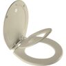 BEMIS NextStep2 Children's Potty Training Round Enameled Wood Closed Front Toilet Seat in Bone with Plastic Child Seat