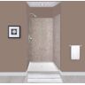 Transolid Expressions 36 in. x 36 in. x 72 in. 3-Piece Easy Up Adhesive Alcove Shower Wall Surround in Dover Stone