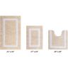 Better Trends Hotel Collection Sand/White (17" x 24" : 20" x 20" : 21" x 34") 100% Cotton 3 Piece Bath Rug Set