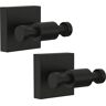 Franklin Brass Maxted J-Hook Towel Hooks Bath Hardware Accessory in Matte Black (2-Pack)