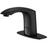 Fapully Battery Powered Touchless Smart Sensor Single Hole Bathroom Faucet in Matte Black