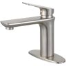 Kingston Frankfurt Single Hole Single-Handle Bathroom Faucet in Brushed Nickel