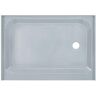 Swiss Madison Voltaire 48 in. L x 36 in. W Alcove Shower Pan Base with Right-Hand Drain in Grey