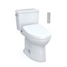 TOTO Drake 2-piece 1.28 GPF Single Flush Elongated ADA Comfort Height Toilet in. Cotton White, S550E Washlet Seat Included