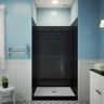 DreamLine QWALL-VS 28-32 in. x 76 in. x 41.5 in. 3-Piece Glue-up Acrylic Alcove Shower Backwalls in Black