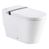 12 in. 1-Piece 1.28 GPF Vortex Siphonic Flush U-Shaped Smart Toilet in White Seat Included