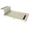 Tile Redi Base'N Bench 30 in. x 60 in. Single Threshold Shower Base and Bench Kit with Right Drain and Matte Black Grate