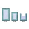 Better Trends Torrent Collection Turquoise 17 in. x 24 in., 20 in. x 20 in., 21 in. x 34 in. 100% Cotton 3 Piece Bath Rug Set