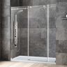 WOODBRIDGE 72 in. W x 76 in. H Frameless Sliding Shower Door with Shatter Retention Glass in Brushed Nickel