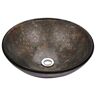 ANZZI Tara Deco-Glass Round Vessel Sink in Stellar Burst