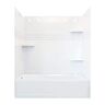 MUSTEE Topaz 60 in. L x 30 in. W x 74.75 in. H Rectangular Tub/ Shower Combo Unit in White with Left-Hand Drain