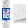 RAY STAR 17 in. W. x 36 in. White Double Layer Foam Non-Slip Bathtub Mat, More Comfortable and Thicker Tub Than Other Shower Mat