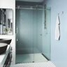 VIGO Elan Cass Aerodynamic 60 to 64 in. W x 76 in. H Sliding Frameless Shower Door in Chrome with 3/8 in. (10mm) Clear Glass