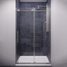 ANZZI Leon 48 in. x 76 in. Frameless Sliding Shower Door in Brushed Nickel with Handle