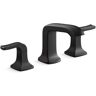 KOHLER Rubicon 8 in. Widespread Double Handle Bathroom Faucet in Matte Black