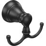 MOEN Banbury Round Bathroom Double Robe Hook in Matte Black