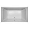 JACUZZI SIA 72 in. x 42 in. Acrylic Rectangular Drop-in Soaking Bathtub in White