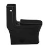 Swiss Madison Concorde 1-piece 1.28 GPF Single Flush Square Toilet in Matte Black, Seat Included