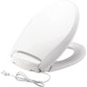 BEMIS Radiance Soft Close Multi-Setting Heated Elongated Plastic Closed Front Toilet Seat in White Never Loosens + Night Light