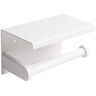 ALFI BRAND Toilet Paper Holder with Shelf in White